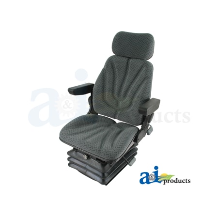 A & I Products Seat, F10 Series, Air Suspension / Armrest / Headrest / Gray Cloth 22" x21" x17" A-F10A270
